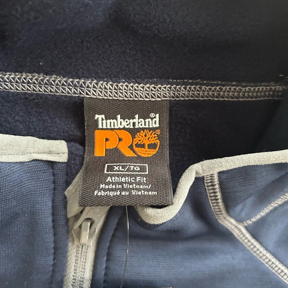 NWT 2/$80 Timberland PRO athletic fit full zip jacket heathered navy men’s XL - Picture 5 of 8